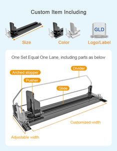 Sistema Organizzatore per Bevande da Frigorifero, Dispenser per Lattine di Soda, Organizzatore per Bottiglie Regolabile per Supermercati - Product Image 3