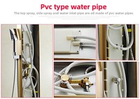 Panneaux muraux de douche étanches en acier inoxydable 304 super complets avec robinets thermostatiques et jets variés pour hôtels et appartements