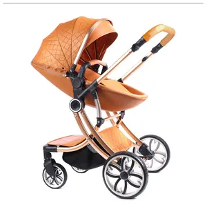 Egg Design Baby produkte Hot Sell Kinderwagen Lieferant Direkt verkauf Leder Custom OEM Custom ized Grey Frame Logo Pink