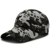 Topi Baseball Berpinggiran Melengkung Akrilik Kasual Olahraga Luar Ruangan Topi Ayah 5-Panel Gaya Sporty Jalanan Umum untuk Pria