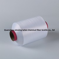 Fil chenille DTY spécifique aux rubans d'étiquettes, en fibre chimique, 100D, polyester blanchi, XS003, Jinjiang, stock disponible, fourniture directe
