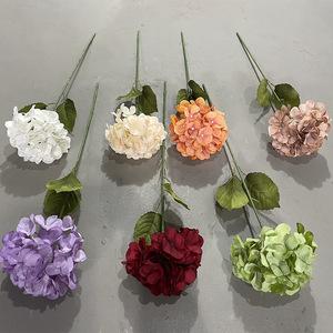 Hortensia Artificial de Tallo Único, Flor de Seda Simulada, Decoración para Bodas - Product Image 2