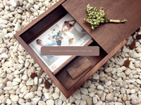 Caja de madera embalada fotografía Arce nogal USB Flash Drive Pen Drive USB Memory Stick regalo de boda con logotipo grabado