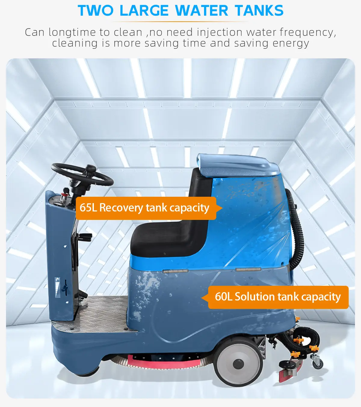 CE ISO approved ride-on floor scrubber floor cleaning machine with Curtis controller