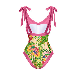 Stock Custom Print <strong>Plus</strong> <strong>Size</strong> Designer One Piece Swimwear Ties Shoulder Trend Two Pieces Bathing Suits <strong>Beach</strong> Sarong <strong>Cover</strong> <strong>Ups</strong> - Product Image 3