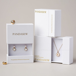 Pandasew biểu tượng tùy chỉnh trang sức bao bì hộp cho vòng bông tai vòng cổ sang trọng ngăn kéo giấy quà tặng trang sức bao bì hộp - Product Image 2