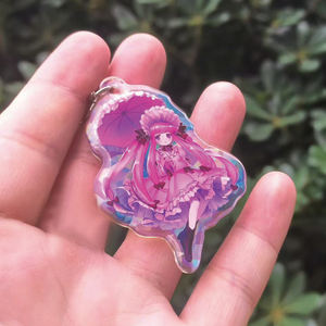 Llavero de resina con estampado de dibujos animados de doble cara personalizado barato llavero de acrílico epoxi transparente con personaje de Anime - Product Image 1