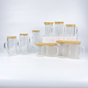 EE. UU. Almacén al por mayor a granel reutilizable 11oz 17oz claro esmerilado <span class=keywords><strong>sublimable</strong></span> cerveza vidrio <span class=keywords><strong>taza</strong></span> de café para la impresión por sublimación - Product Image 6