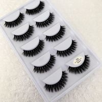 Faux cils en vison de marque privée, 5 paires de cils, cils en soie