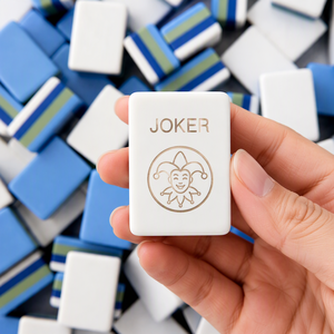 Juego de Fichas de Mahjong Americanas de 160 Piezas con Grabado Personalizado, Acrílico Multicapa, Azul Claro, Estilo Moderno, <span class=keywords><strong>Funway</strong></span> MJ021, Cristal de Alta Gama - Product Image 3