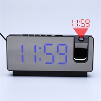 LED Kosmetik spiegel Digitale Projektion Wecker Dekoration Desktop Elektronische Uhr Mit Intelligenter Lichte mpfindlichkeit