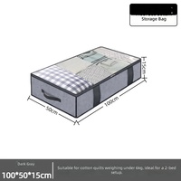Sac de rangement sous lit pliable extra large avec fermeture éclair, organiseur de vêtements sous le lit