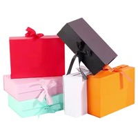 RTS 230*170 * H70mm Karton Magnetisch faltbare Geschenk box Rechteck Stoff und Schuhe Verpackungs box mit Band