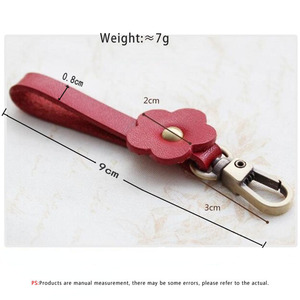 Portachiavi in Vera Pelle con Fiori Colorati per Donne, Doppio Strato in Pelle Bovina - Product Image 2