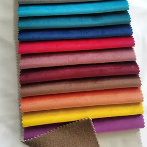 Upholstery Fabric Plain Dyeing Plush 100% Polyester Microfiber Warp Velour Fabric for India Hometextile Market Material 210gsm