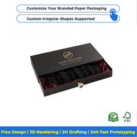 Luxuriöse Wasserdichte Magnetische Haarverpackungsbox mit Individuellem Logo Schwarze Magnetische Geschenkbox mit Schaumstoffeinlage für Haare