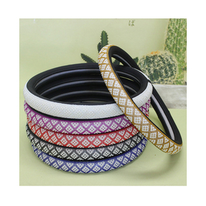 Funda de <span class=keywords><strong>volante</strong></span> con cuentas de plástico para mujer y niña, accesorios para coche - Product Image 1