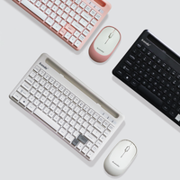 Clavier et souris sans fil USB 2.4G ultra-mince ergonomique étanche 87 touches avec touches multimédias pour la maison et le bureau