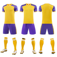 Herren-Trainings-Fußballtrikot-Set mit Wärmeübertragungsdruck von Teamnummern/Namen, 100% Polyester, Schnelltrocknend, Kurzarm