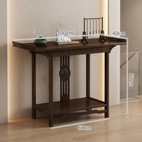 Console d'entrée en bambou naturel de style chinois moderne sans tiroir pour la décoration du couloir et du salon