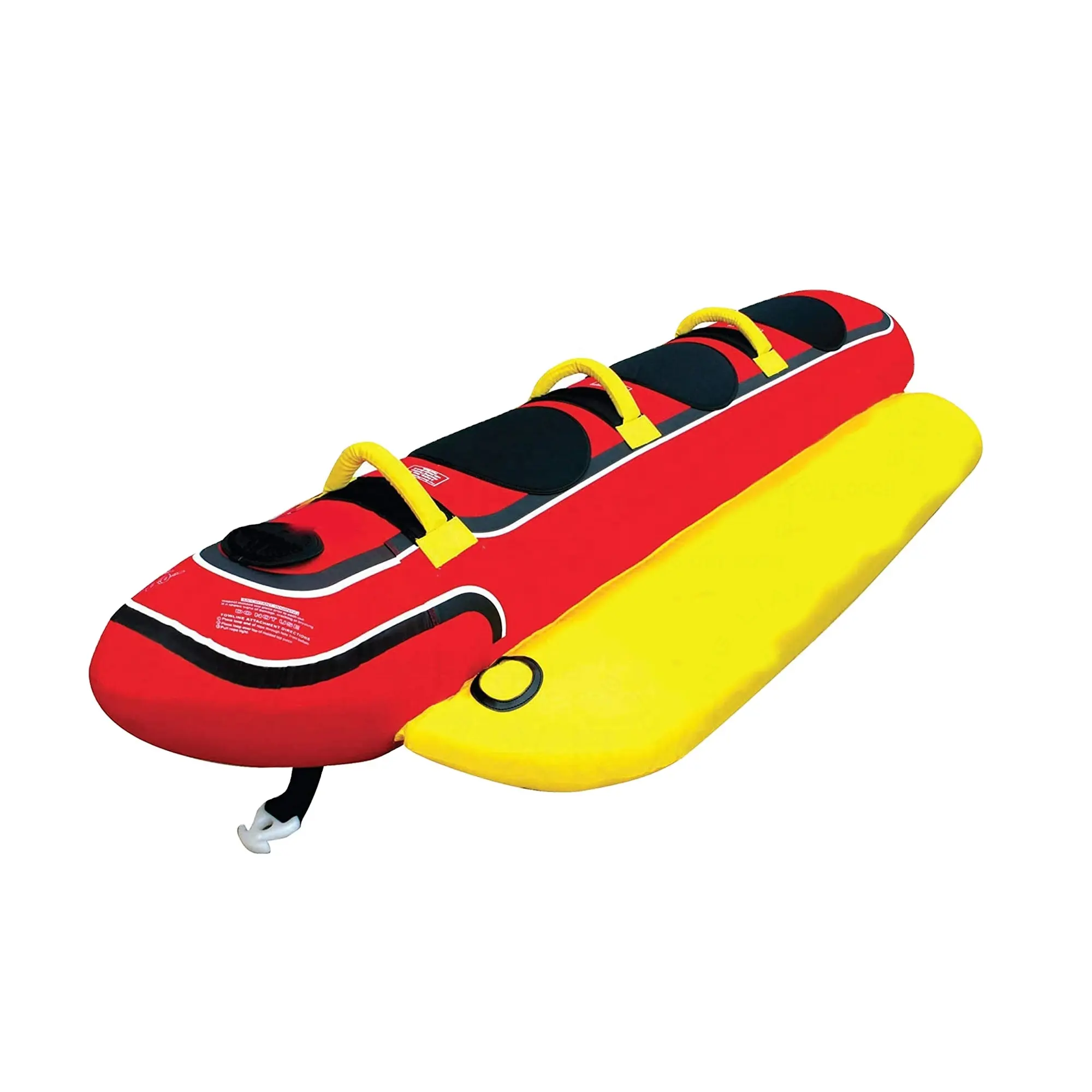 Vendita calda sport acquatici gonfiabile Hot Dog banana trainabile tubo da sci per la nautica con 1-5 Rider sport acquatici