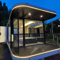 Maison conteneur préfabriquée intelligente en acier galvanisé, 20 pieds, 40 pieds, capsule spatiale insonorisée double couche personnalisée, approvisionnement direct usine