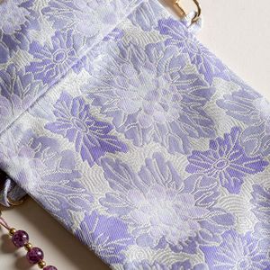 Bolso para Teléfono de Brocado Estilo Chino, con Borlas Tradicionales, Bandolera Pequeña, Monedero, Estilo Hanfu, Primavera 2026 - Product Image 4