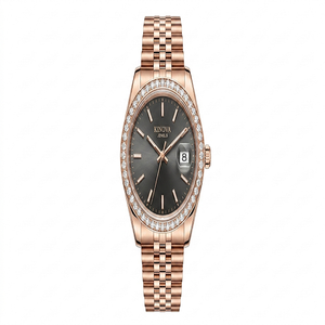 Reloj de Lujo con Cristal de Cuarzo Moissanite, Acero Inoxidable, Unisex, Diseño de Moda, Cierre Plegable de Seguridad, Resistente al Agua - Product Image 5