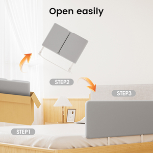 Summer Infants Free Installation Oxford Cloth Adjustable Height Portable Foldable 4-<b>Side</b> Protection <b>Bed</b> Fence Baby Anti-fall - Product Image 4