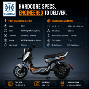 Vélo électrique léger 48V 800W pour adultes, batterie au plomb-acide 20AH, scooter électrique urbain 25km/h pour les trajets quotidiens - Product Image 2