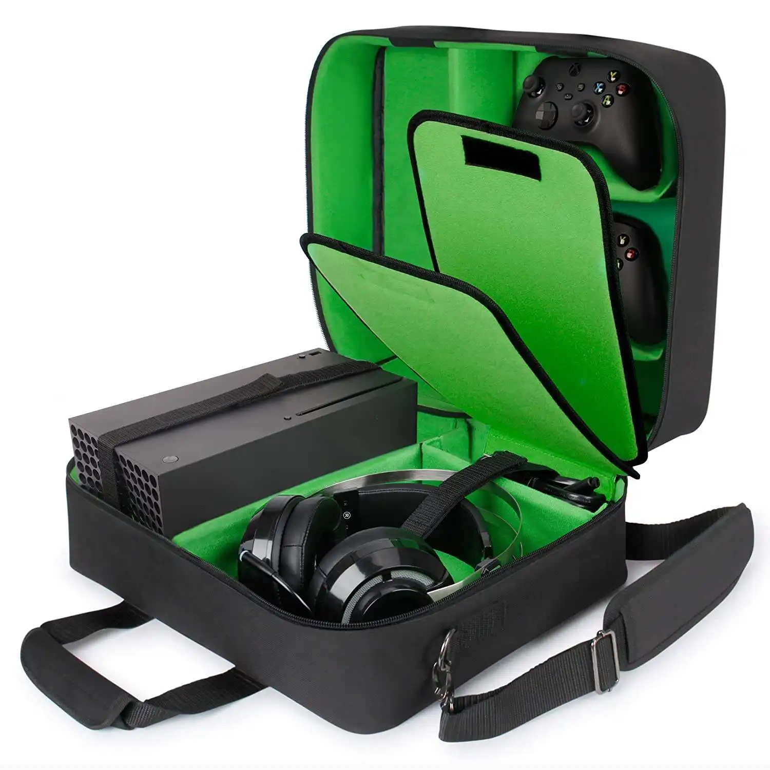 Estuche rígido de nailon con logotipo personalizado de la serie Xbox, caja de transporte de viaje portátil para PS5, bolsas de almacenamiento impermeables para consola de juegos de mesa