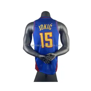 أحدث تصميم جيرسيه Jokic Jokic jersey دولي لكرة السلة جيرسيه لون أزرق لقميص جيرسيه هومبر لكرة السلة