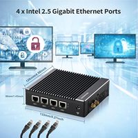 Dispositivo de Firewall sin Ventilador J3710 4C/4T, 4 Puertos LAN I226, Enrutador de Red, Compatible con PF-Sense AES NI HD/VGA/Wi-Fi