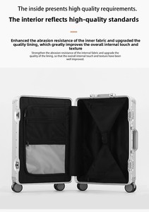Valise à roulettes 360° en alliage aluminium-magnésium fabriquée en Chine, avec serrure TSA, 20 pouces, pour les voyageurs d'affaires élégants - Product Image 4