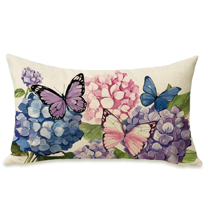 Housse de coussin imprimée fleur <span class=keywords><strong>papillon</strong></span> tissu de coussin <span class=keywords><strong>d</strong></span>'impression de luxe pour <span class=keywords><strong>taie</strong></span> <span class=keywords><strong>d</strong></span>'<span class=keywords><strong>oreiller</strong></span> coussin - Product Image 1