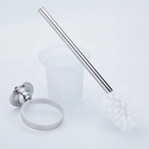 Spazzola per WC Economica, Moderna e Resistente in <span class=keywords><strong>Acciaio</strong></span> Inox con Supporto in Vetro per Accessori <span class=keywords><strong>Bagno</strong></span> - Product Image 3