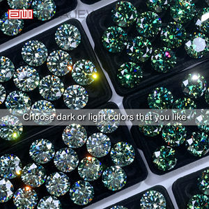 GIGAJEWEジュエリー作り用天然シアン/ブルーグリーンカラー合成宝石モアッサナイト - Product Image 3