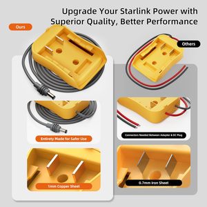 Pour Starlink Mini Solution d'alimentation efficace <span class=keywords><strong>20V</strong></span> DC <span class=keywords><strong>chargeur</strong></span> de batterie remplacement pour Starlink Mini pour adaptateur d'alimentation de batterie <span class=keywords><strong>Dewalt</strong></span> - Product Image 2