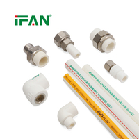 IFAN Tuyau et raccords PPR de haute qualité, coudes, raccords à emboîtement, tés 20-110MM, matériaux de plomberie, raccords de tuyauterie PPR et machine