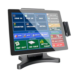 15 "Billing Machine Terminal POS-System Eingebautes VFD-Kunden display Touchscreen-Monitor WIFI /Magnet kartenleser/RS232/RJ11