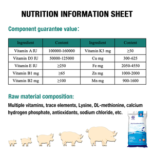 Suplemento Alimenticio Personalizado para Cerdos, Promotor del Crecimiento, Premezcla para Cerdos, Aditivos para Alimentos para Animales, Aumento Rápido de Peso - Product Image 6