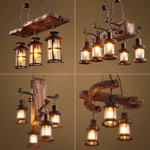 Lampes suspendues en <span class=keywords><strong>bois</strong></span> Farmhouse Lustres <span class=keywords><strong>Luminaire</strong></span> <span class=keywords><strong>Suspension</strong></span> Vintage Kitchen Pendant Lighting - Product Image 2
