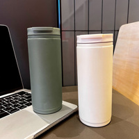 Tasse à café isotherme portable XUZHEN en acier inoxydable 304 avec couvercle rabattable, gobelet à boire directement pour le bureau et l'extérieur