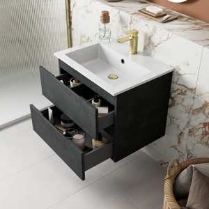 Mobile Bagno Sospeso <span class=keywords><strong>Como</strong></span> Nero 600mm - Product Image 2