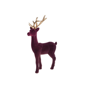Festive Reindeer Velvet Decorative Figurine Ideal Christmas Gift For Holiday <b>Decoration</b> Shelf Display And <b>Winter</b> Home Style - Product Image 1