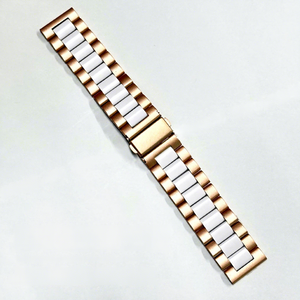 Compatible avec la montre série 10, bracelet pour GT5, bracelet de montre en acier inoxydable massif à trois perles, boucle déployante, bracelet de montre de 22 mm - Product Image 6