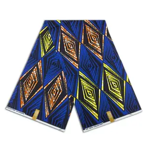 2024 desain tekstil lilin Afrika cetak gaun kain Loin kain 100% poliester Belanda Ankara kain Loin clothing 100% poliester