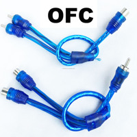 OEM Hifi Alpine Car Audio Video Cable Haut-parleur Wire Pants Boots Y Splitter 1 Male to 2 Female or 1 Female to 2 Male Y Rca Cabl