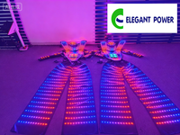 Costume de robot LED programmable avec écran d'affichage, combinaison lumineuse pleine couleur pour spectacle sur scène, soirée DJ et performance en boîte de nuit