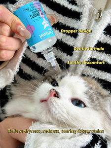 Detergente Naturale Ecologico per Occhi di Animali Domestici, Trattamento per Macchie Lacrimali dei Cani, Sicuro per Tutti gli Animali, Lavabile, Lenitivo per Irritazioni Oculari - Product Image 5